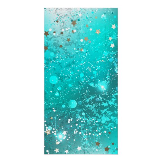 Mint Turquoise Foil Achtergrond Perfect Poster (Voorkant)