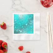 Mint Turquoise Foil Achtergrond Servet (Insitu)