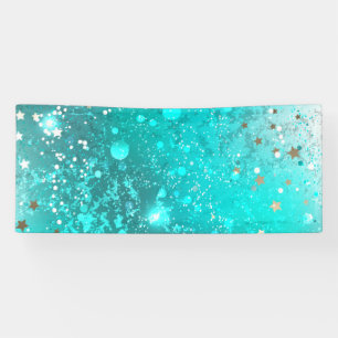 Mint Turquoise Foil Achtergrond Spandoek