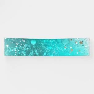 Mint Turquoise Foil Achtergrond Spandoek