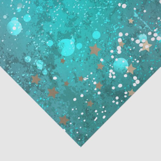 Mint Turquoise Foil Achtergrond Tissuepapier (Detail)