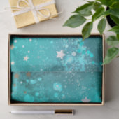 Mint Turquoise Foil Achtergrond Tissuepapier (Geschenk)