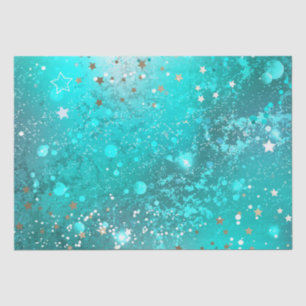Mint Turquoise Foil Achtergrond Tissuepapier