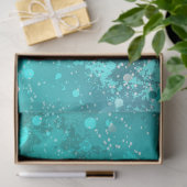 Mint Turquoise Foil Achtergrond Tissuepapier (Geschenk)