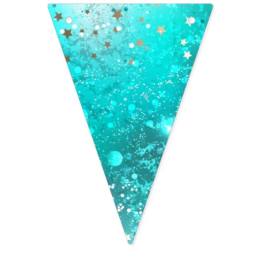 Mint Turquoise Foil Achtergrond Vlaggetjes (Tweede vlag)