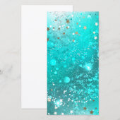 Mint Turquoise Folie Achtergrond Bedankkaart (Voorkant / Achterkant)