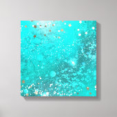 Mint Turquoise Folie Achtergrond Canvas Afdruk (Voorkant)