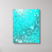 Mint Turquoise Folie Achtergrond Canvas Afdruk (Voorkant)