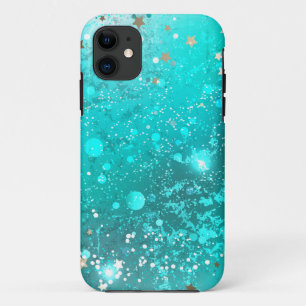 Mint Turquoise Folie Achtergrond Case-Mate iPhone Case