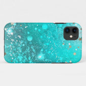Mint Turquoise Folie Achtergrond Case-Mate iPhone Case (Achterkant (horizontaal))