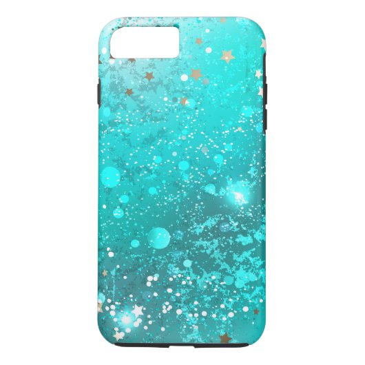 Mint Turquoise Folie Achtergrond Case-Mate iPhone Case (Achterkant)