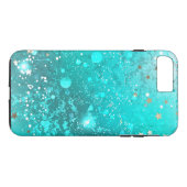 Mint Turquoise Folie Achtergrond Case-Mate iPhone Case (Achterkant (Horizontaal))