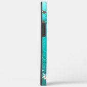 Mint Turquoise Folie Achtergrond Case-Mate iPhone Case (Achterkant / Rechts)
