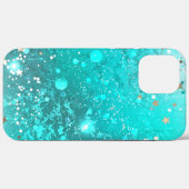 Mint Turquoise Folie Achtergrond Case-Mate iPhone Case (Achterkant (horizontaal))