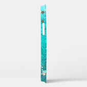 Mint Turquoise Folie Achtergrond Case-Mate iPhone Case (Achterkant / Rechts)