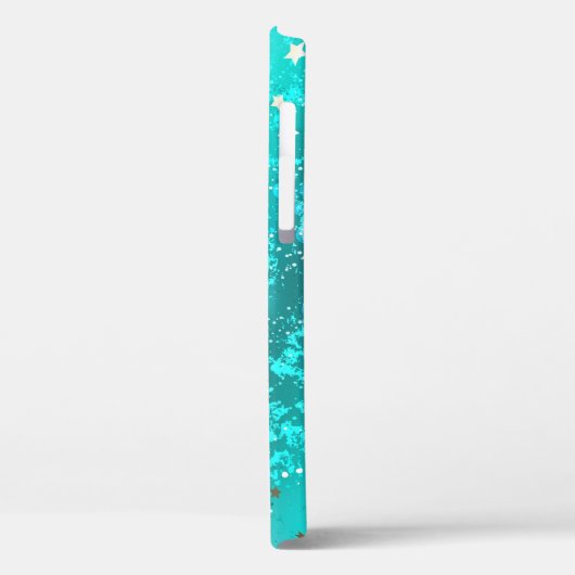 Mint Turquoise Folie Achtergrond Case-Mate iPhone Case (Achterkant / Links)