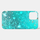 Mint Turquoise Folie Achtergrond Case-Mate iPhone Case (Achterkant (horizontaal))