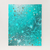 Mint Turquoise Folie Achtergrond Legpuzzel (Verticaal)