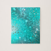 Mint Turquoise Folie Achtergrond Legpuzzel (Verticaal)