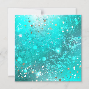 Mint Turquoise Folie Achtergrond Magnetische Uitnodiging