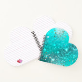 Mint Turquoise Folie Achtergrond Notitieboek (Binnen)