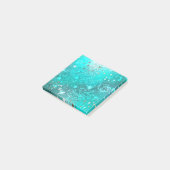 Mint Turquoise Folie Achtergrond Post-it® Notes (Schuin)
