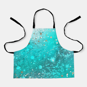 Mint Turquoise Folie Achtergrond Schort