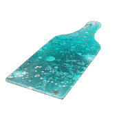 Mint Turquoise Folie Achtergrond Snijplank (Hoek)