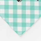 Mint Turquoise Gingham Best Dad ever Photo Collage Fleece Deken (Hoek)
