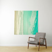 Mint turquoise retro strand background,,beac wandkleed (In Situ (horizontaal))