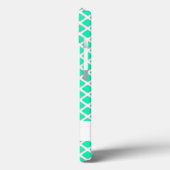 Mint Turquoise Schuinstaande Vierkanten Naam Perso Case-Mate iPhone Case (Achterkant / Links)