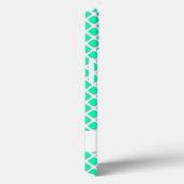 Mint Turquoise Schuinstaande Vierkanten Naam Perso Case-Mate iPhone Case (Achterkant / Rechts)