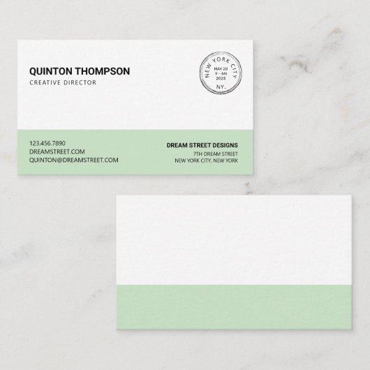 MINT  TWEE-TONE VISITEKAARTJE (Voorkant / Achterkant)