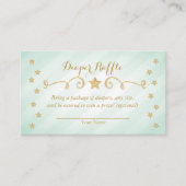 Mint Twinkle Little Star Diaper Kaart Raffle (Voorkant)