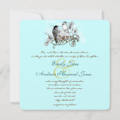 Mint  uitnodiging tot weduwschap over vogels (Voorkant)