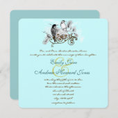 Mint  uitnodiging tot weduwschap over vogels (Voorkant / Achterkant)