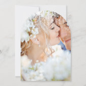 Mint Uw Foto Confetti Modern Typografie Kaart (Achterkant)