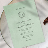 Mint Velvet Textuur Elegante bruiloft Kaart