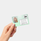 Mint Verlopen Glitter Foto Logo Personeelsbadge Badge (Handheld)