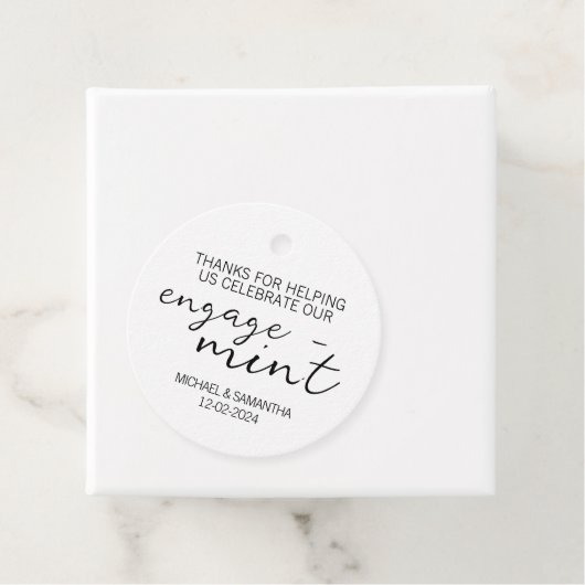 Mint Verloving Dank u Bedankjes Labels (In situ)