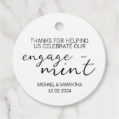 Mint Verloving Dank u Bedankjes Labels (Voorkant)