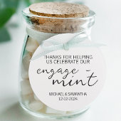 Mint Verloving Dank u Bedankjes Labels