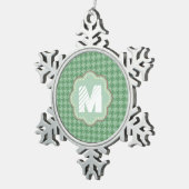 Mint visgraat tin sneeuwvlok ornament (Rechts)