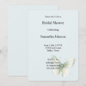 Mint Vlinder Bruidsmeisjesfeest Kaart (Voorkant / Achterkant)