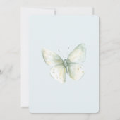 Mint Vlinder Bruiloft Kaart (Achterkant)
