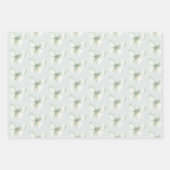 Mint Vlinders Verjaardag Inpakpapier Vel (Voorkant)