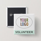 Mint Vrijwillige Button Badge Pin Custom Logo Squa (Voorkant /achterkant)