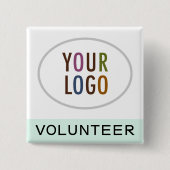 Mint Vrijwillige Button Badge Pin Custom Logo Squa (Voorkant)