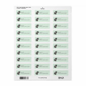 Mint wasbeer hart retour adres labels (Full Sheet)