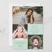 Mint & waterkers kalligrafie foto Afstuderen Kaart (Achterkant)